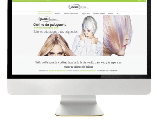 Diseño web para Peluquerías Jacsa en Zaragoza